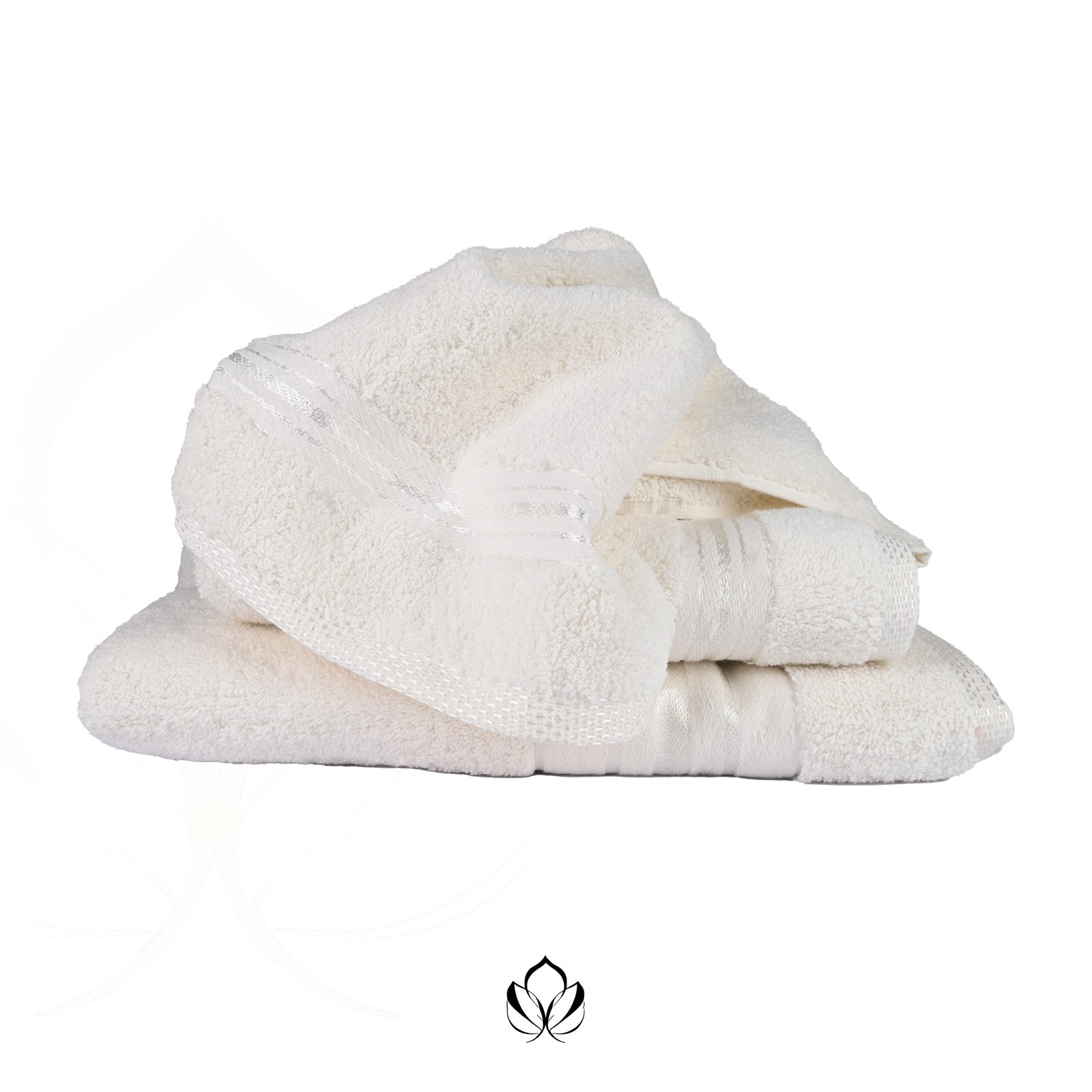 Off-White Serenity – 3-Piece Cotton Towel Set - Cottopia